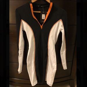 Stretch racer striping mini dress